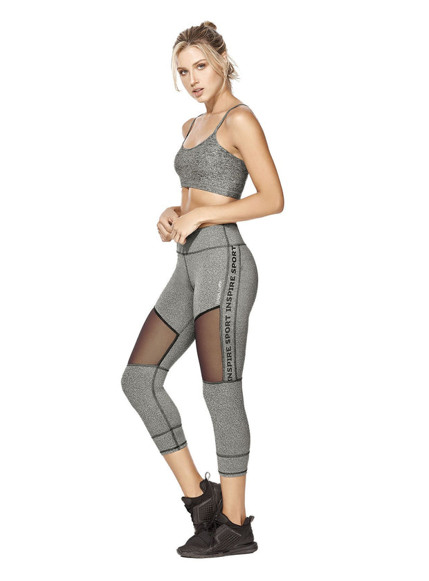Dashing Capri workout leggings with mesh design 
