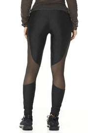 Mia, Black Leggings With Mesh Inserts